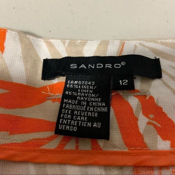 𝅺sandro Paper Bag Tropical Print Skirt - Picture 4 of 7